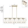 image:imageHunter  Astwood 5light Matte Black Large Chandelier Dimmable Caged Style Linear Shaped for Bedrooms Kitchens Dining Living Rooms  48013Alturas Gold