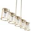 image:imageHunter  Astwood 5light Matte Black Large Chandelier Dimmable Caged Style Linear Shaped for Bedrooms Kitchens Dining Living Rooms  48013Alturas Gold