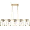image:imageHunter  Astwood 5light Matte Black Large Chandelier Dimmable Caged Style Linear Shaped for Bedrooms Kitchens Dining Living Rooms  48013Alturas Gold
