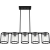 image:imageHunter  Astwood 5light Matte Black Large Chandelier Dimmable Caged Style Linear Shaped for Bedrooms Kitchens Dining Living Rooms  48013Matte Black