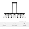image:imageHunter  Astwood 5light Matte Black Large Chandelier Dimmable Caged Style Linear Shaped for Bedrooms Kitchens Dining Living Rooms  48013Matte Black