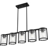 image:imageHunter  Astwood 5light Matte Black Large Chandelier Dimmable Caged Style Linear Shaped for Bedrooms Kitchens Dining Living Rooms  48013Matte Black