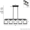 image:imageHunter  Astwood 5light Matte Black Large Chandelier Dimmable Caged Style Linear Shaped for Bedrooms Kitchens Dining Living Rooms  48013Matte Black
