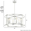 image:imageHunter  Astwood 6Light Polished Nickel Large Chandelier Dimmable Caged Style Drum Shaped for Bedrooms Kitchens Dining Living Rooms  19000