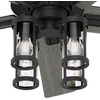 image:imageHunter  Astwood II Indoor Ceiling Fan With Light Remote 52inch Casualstyle 4speed WhisperWind Motor Ceiling Fans for living rooms bedrooms home offices kitchens Matte BlackMatte Black