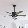 image:imageHunter  Astwood II Indoor Ceiling Fan With Light Remote 52inch Casualstyle 4speed WhisperWind Motor Ceiling Fans for living rooms bedrooms home offices kitchens Matte BlackMatte Black