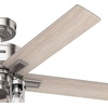 image:imageHunter  Astwood II Indoor Ceiling Fan With Light Remote 52inch Casualstyle 4speed WhisperWind Motor Ceiling Fans for living rooms bedrooms home offices kitchens Matte BlackBrushed Nickel
