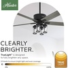 image:imageHunter  Astwood II Indoor Ceiling Fan With Light Remote 52inch Casualstyle 4speed WhisperWind Motor Ceiling Fans for living rooms bedrooms home offices kitchens Matte BlackMatte Black