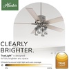 image:imageHunter  Astwood II Indoor Ceiling Fan With Light Remote 52inch Casualstyle 4speed WhisperWind Motor Ceiling Fans for living rooms bedrooms home offices kitchens Matte BlackBrushed Nickel