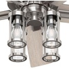 image:imageHunter  Astwood II Indoor Ceiling Fan With Light Remote 52inch Casualstyle 4speed WhisperWind Motor Ceiling Fans for living rooms bedrooms home offices kitchens Matte BlackBrushed Nickel