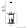 image:imageHunter  Briargrove 3light Matte Black Medium Size Chandelier Dimmable Formal Style Cylinder Shaped for Bedrooms Kitchens Dining Living Rooms  19696