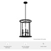 image:imageHunter  Briargrove 3light Matte Black Medium Size Chandelier Dimmable Formal Style Cylinder Shaped for Bedrooms Kitchens Dining Living Rooms  19696