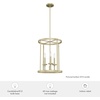 image:imageHunter  Briargrove 3light Modern Brass Medium Size Chandelier Dimmable Formal Style Cylinder Shaped for Bedrooms Kitchens Dining Living Rooms  19697