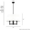 image:imageHunter  Briargrove 4Light Matte Black Transitional Style Dimmable Large Chandelier for Bedrooms Kitchens Dining Living Rooms  19702