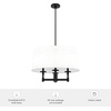 image:imageHunter  Briargrove 4Light Matte Black Transitional Style Dimmable Large Chandelier for Bedrooms Kitchens Dining Living Rooms  19702