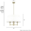 image:imageHunter  Briargrove 4light Modern Brass Large Chandelier Dimmable Transitional Style Drum Shaped for Bedrooms Kitchens Dining Living Rooms  19703