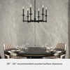 image:imageHunter  Briargrove 6light Modern Brass Large Chandelier Dimmable Formal Style Candle Shaped for Bedrooms Kitchens Dining Living Rooms  19701Matte Black