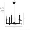 image:imageHunter  Briargrove 6light Modern Brass Large Chandelier Dimmable Formal Style Candle Shaped for Bedrooms Kitchens Dining Living Rooms  19701Matte Black