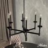 image:imageHunter  Briargrove 6light Modern Brass Large Chandelier Dimmable Formal Style Candle Shaped for Bedrooms Kitchens Dining Living Rooms  19701Matte Black