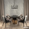 image:imageHunter  Briargrove 6light Modern Brass Large Chandelier Dimmable Formal Style Candle Shaped for Bedrooms Kitchens Dining Living Rooms  19701Matte Black