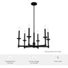 image:imageHunter  Briargrove 6light Modern Brass Large Chandelier Dimmable Formal Style Candle Shaped for Bedrooms Kitchens Dining Living Rooms  19701Matte Black