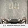 image:imageHunter  Briargrove 6light Modern Brass Large Chandelier Dimmable Formal Style Candle Shaped for Bedrooms Kitchens Dining Living Rooms  19701Painted Modern Brass