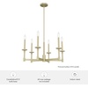 image:imageHunter  Briargrove 6light Modern Brass Large Chandelier Dimmable Formal Style Candle Shaped for Bedrooms Kitchens Dining Living Rooms  19701Painted Modern Brass