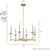 image:imageHunter  Briargrove 6light Modern Brass Large Chandelier Dimmable Formal Style Candle Shaped for Bedrooms Kitchens Dining Living Rooms  19701Painted Modern Brass