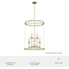 image:imageHunter  Briargrove 6light Modern Brass Medium Size Chandelier Dimmable Formal Style Cylinder Shaped for Bedrooms Kitchens Dining Living Rooms  19699