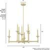 image:imageHunter  Briargrove 8light Modern Brass Large Chandelier Dimmable Formal Style Candle Shaped for Bedrooms Kitchens Dining Living Rooms  19053