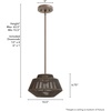 image:imageHunter  Brookhollow 1Light Sable Rattan Medium Size Pendant Light Dimmable Casual Style Geometric Shaped for Bedrooms Kitchens Dining Living Rooms  13215Sable Rattan