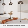 image:imageHunter  Brookhollow 1Light Sable Rattan Medium Size Pendant Light Dimmable Casual Style Geometric Shaped for Bedrooms Kitchens Dining Living Rooms  13215Sable Rattan