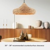 image:imageHunter  Cambria 3Light Matte Black Large Pendant Light Dimmable Casual Style Martini Shaped for Bedrooms Kitchens Dining Living Rooms  49030