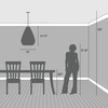 image:imageHunter  Cambria 3Light Matte Black Medium Size Pendant Light Dimmable Casual Style Teardrop Shaped for Bedrooms Kitchens Dining Living Rooms  48071