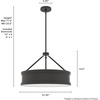 image:imageHunter  Capshaw 5light Noble Bronze Large Pendant Light Dimmable Formal Style Drum Shaped for Bedrooms Kitchens Dining Living Rooms  19610