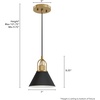 image:imageHunter  Carrington Isle 1Light Matte Black Medium Size Pendant Light Dimmable Casual Style Cone Shaped for Bedrooms Kitchens Dining Living Rooms  13165Flat Matte Black