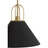 image:imageHunter  Carrington Isle 1Light Matte Black Medium Size Pendant Light Dimmable Casual Style Cone Shaped for Bedrooms Kitchens Dining Living Rooms  13165Flat Matte Black