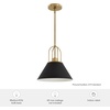 image:imageHunter  Carrington Isle 1Light Matte Black Medium Size Pendant Light Dimmable Casual Style Cone Shaped for Bedrooms Kitchens Dining Living Rooms  13165Flat Matte Black