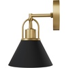 image:imageHunter  Carrington Isle 1Light Matte Black Small Sconce Light Dimmable Casual Style for Bedrooms Kitchens Foyers Bathrooms  13166