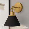 image:imageHunter  Carrington Isle 1Light Matte Black Small Sconce Light Dimmable Casual Style for Bedrooms Kitchens Foyers Bathrooms  13166