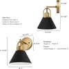 image:imageHunter  Carrington Isle 1Light Matte Black Small Sconce Light Dimmable Casual Style for Bedrooms Kitchens Foyers Bathrooms  13166