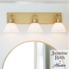 image:imageHunter  Carrington Isle 3Light Luxe Gold Medium Size Vanity Light Dimmable Casual Style for Bedrooms Kitchens Foyers Bathrooms  13170
