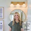 image:imageHunter  Carrington Isle 3Light Luxe Gold Medium Size Vanity Light Dimmable Casual Style for Bedrooms Kitchens Foyers Bathrooms  13170