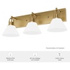 image:imageHunter  Carrington Isle 3Light Luxe Gold Medium Size Vanity Light Dimmable Casual Style for Bedrooms Kitchens Foyers Bathrooms  13170