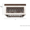 image:imageHunter  Chevron 2light Textured Rust Medium Size Flush Mount Light Dimmable Casual Style Square Shaped for Bedrooms Kitchens Dining Living Rooms  19970