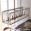 image:imageHunter  Chevron 6light Textured Rust Extra Large Chandelier Dimmable Linear Shaped for Bedrooms Kitchens Dining Living Rooms  19374