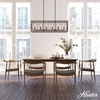 image:imageHunter  Chevron 6light Textured Rust Extra Large Chandelier Dimmable Linear Shaped for Bedrooms Kitchens Dining Living Rooms  19374