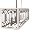 image:imageHunter  Chevron 6light Textured Rust Extra Large Chandelier Dimmable Linear Shaped for Bedrooms Kitchens Dining Living Rooms  19374