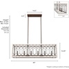 image:imageHunter  Chevron 6light Textured Rust Extra Large Chandelier Dimmable Linear Shaped for Bedrooms Kitchens Dining Living Rooms  19374