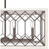 image:imageHunter  Chevron 6light Textured Rust Extra Large Chandelier Dimmable Linear Shaped for Bedrooms Kitchens Dining Living Rooms  19374